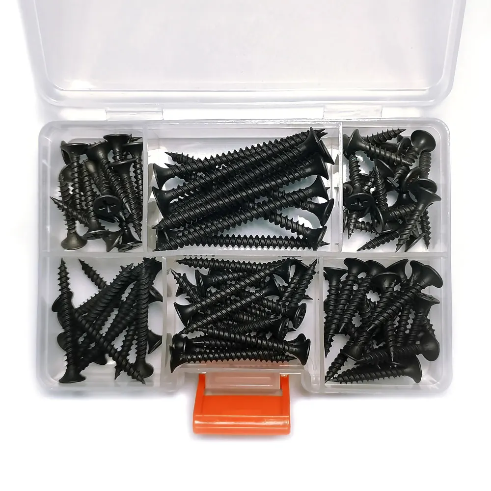 Plastic Box Bucket Bugle Head Oxide Black Screw for Drywall Metal Wood
