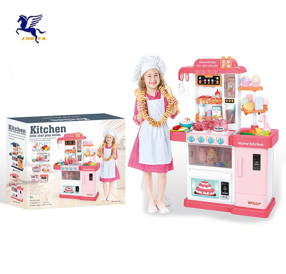 
Children Pretend Play Food Cooking Game Baking Tools Apron Kid Kitchen Toy Set For Girl 