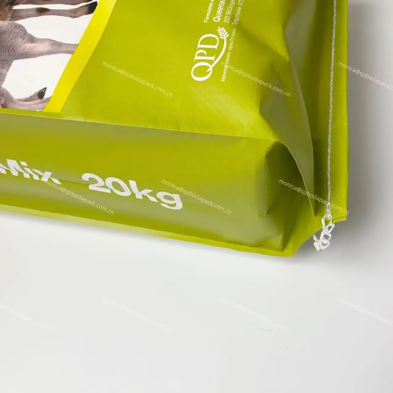 Waterproof Empty Animal Feed Bags 20kg 25kg 40kg BOPP Laminated pp Woven Plastic Bag Sacks