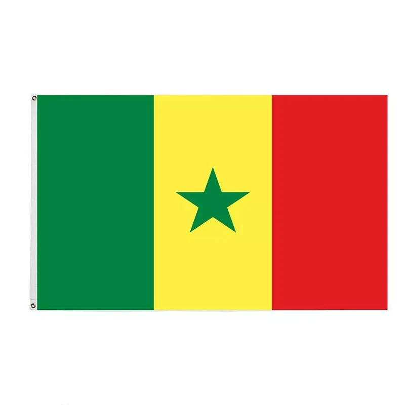 Vivid Color Flags 3X5Ft Textile Cloth Banners Flags Sports Red Yellow Green Star Flag