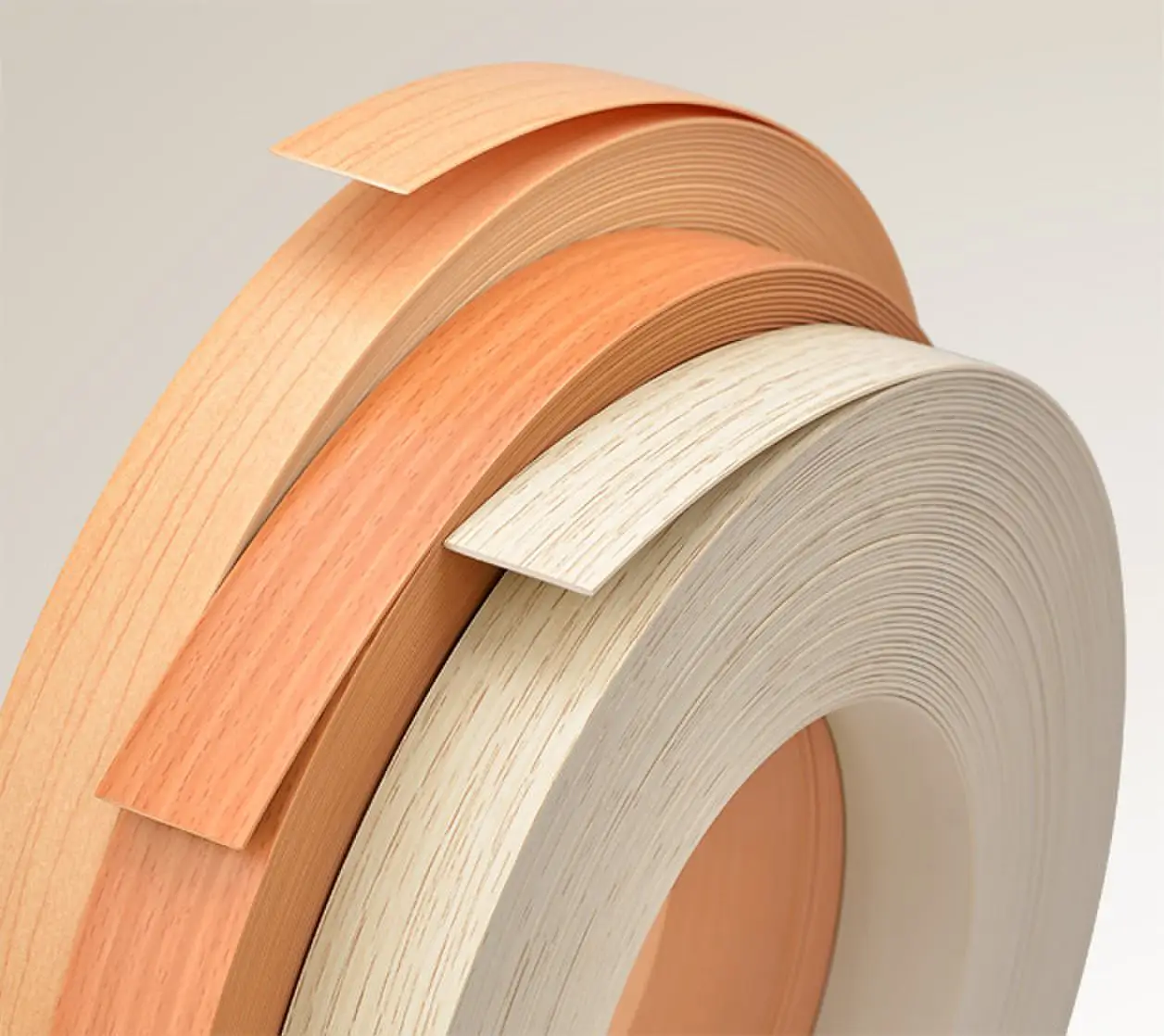 High Quality Heat Resistant White Wood Grain Strip Tape Custom Size Plywood Pvc ABS Edge Banding for Home Furniture Edge