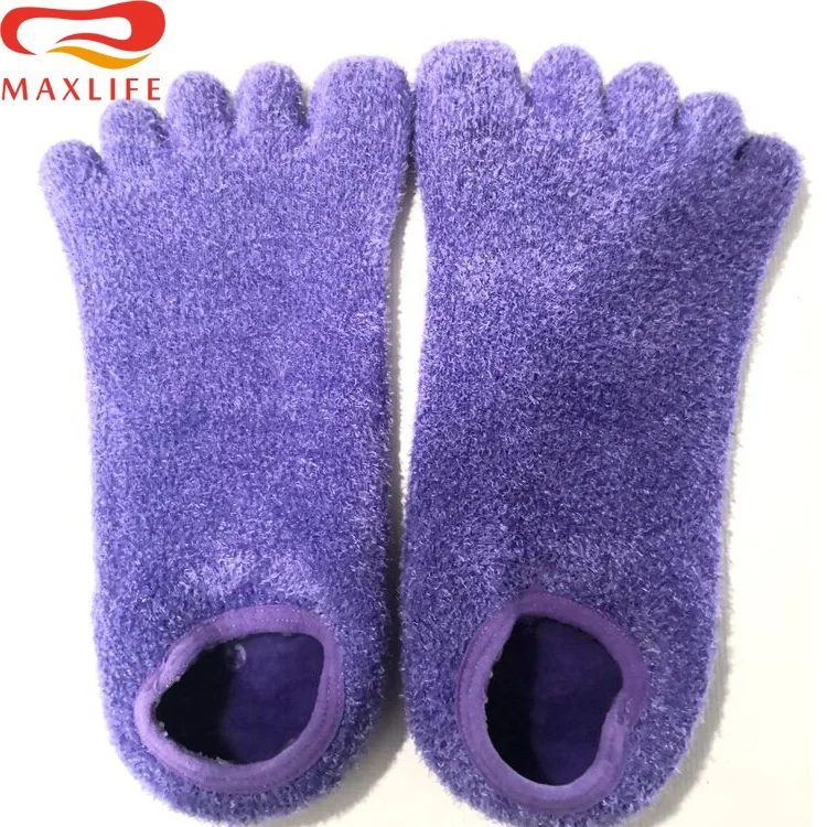 5 Toe Foot  Moisturizing  Mask Ultra-Soft SPA Socks Gel Lined Feet Care Treatment for Deep Repairing Softening Feet Dry Cracked