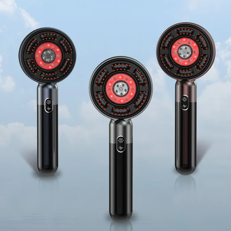 Factory Personal Treatment Regrowth Brush Device Anti Hair Loss Scalp Massager Rf Red Led Light Vibration Hair Growth Comb