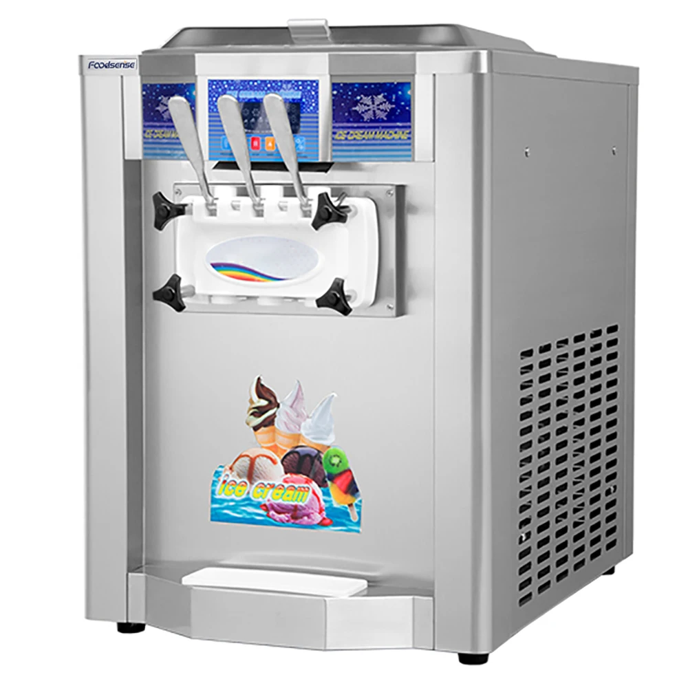 China Commercial Automatic Low Noise Soft Ice Cream Machine Snack
