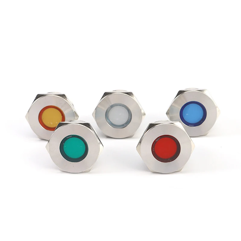 Brass Clad Nickel Shell 24 Volt Led Indicator Lights 22mm Screw Pin