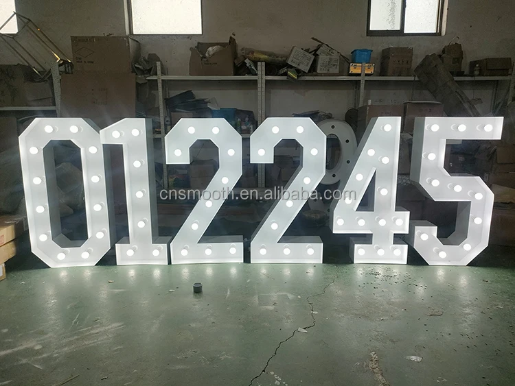 Гладкие индивидуальные Меняющие цвет светодиодные буквы RGB светящиеся цифры шатры для свадьбы
