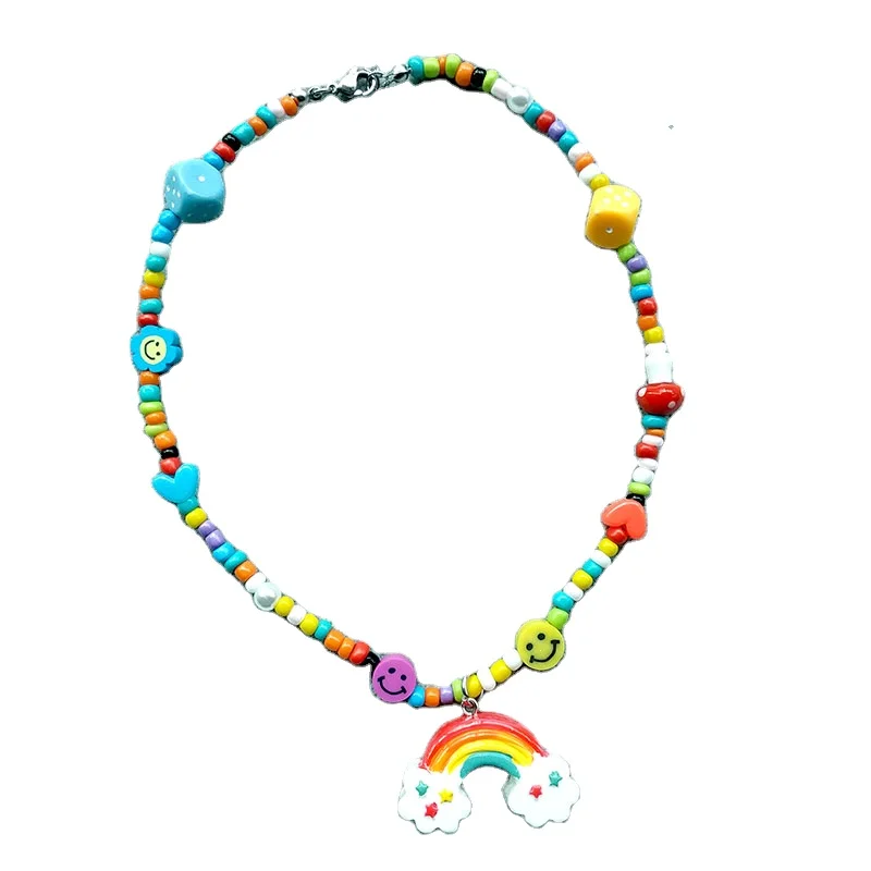 Handmade glass beads Fashion Necklace Earring Sets Multi rows beads Necklace Beads Statement Necklace