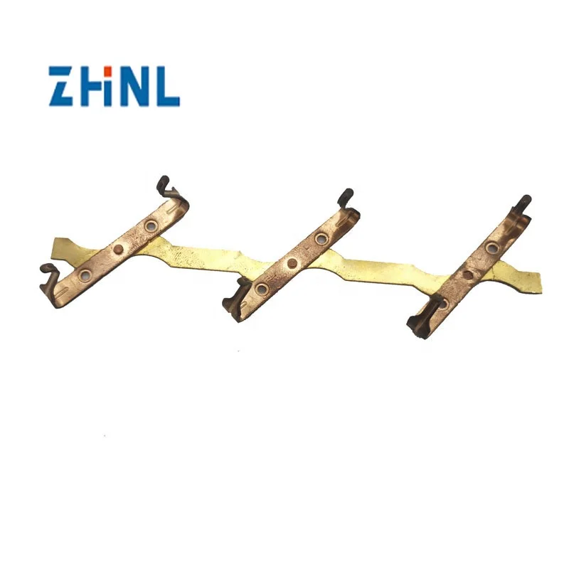 EU Power electric extension strip stamping terminal contact Strip-stamping Parts Contact ROHS stamping high purity brass contact