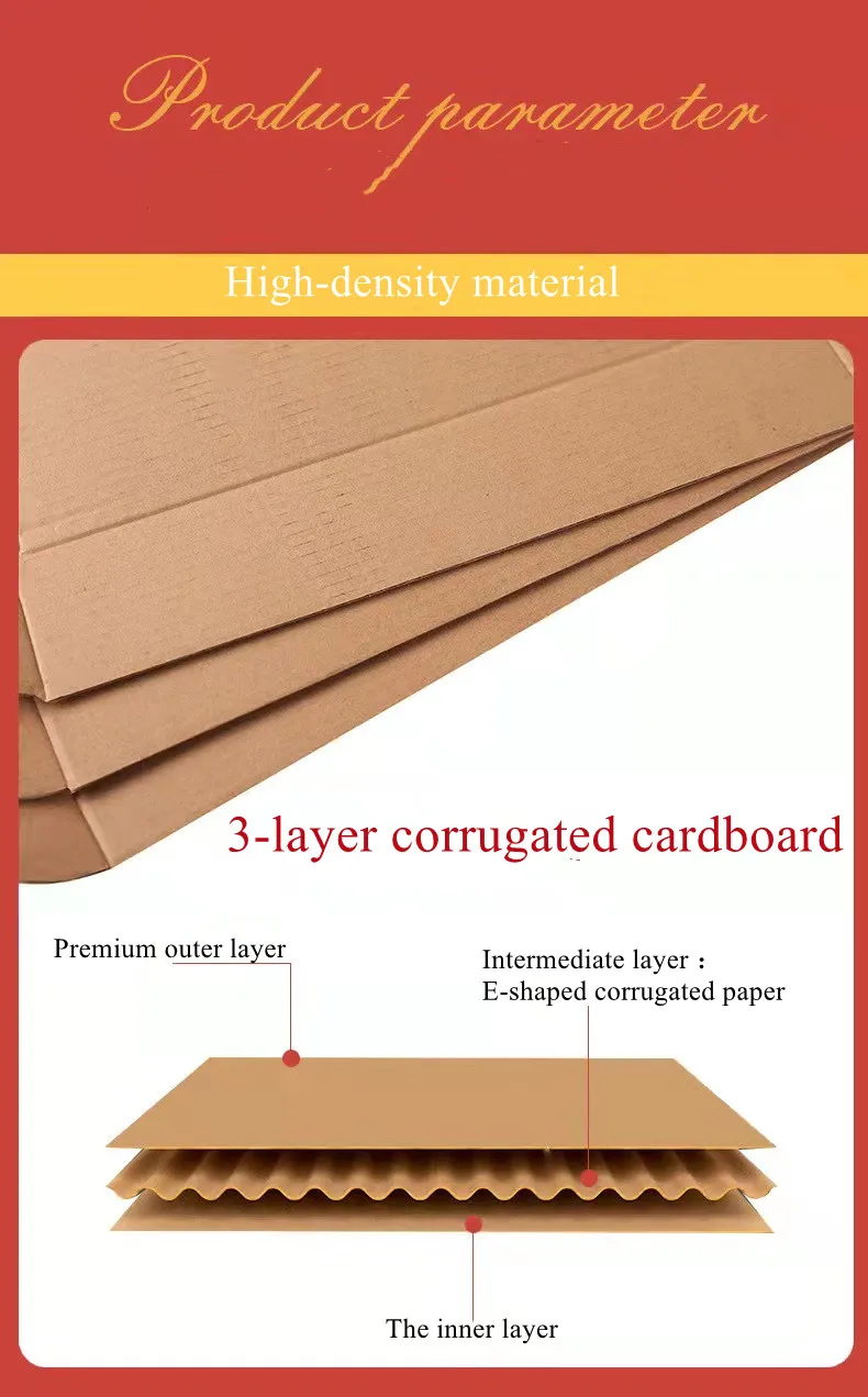 High Quality Shipping Mailer Mailing Packaging Paper Custom Corrugated Box Foldable Portable Kraft Paper Mens Shoe Box