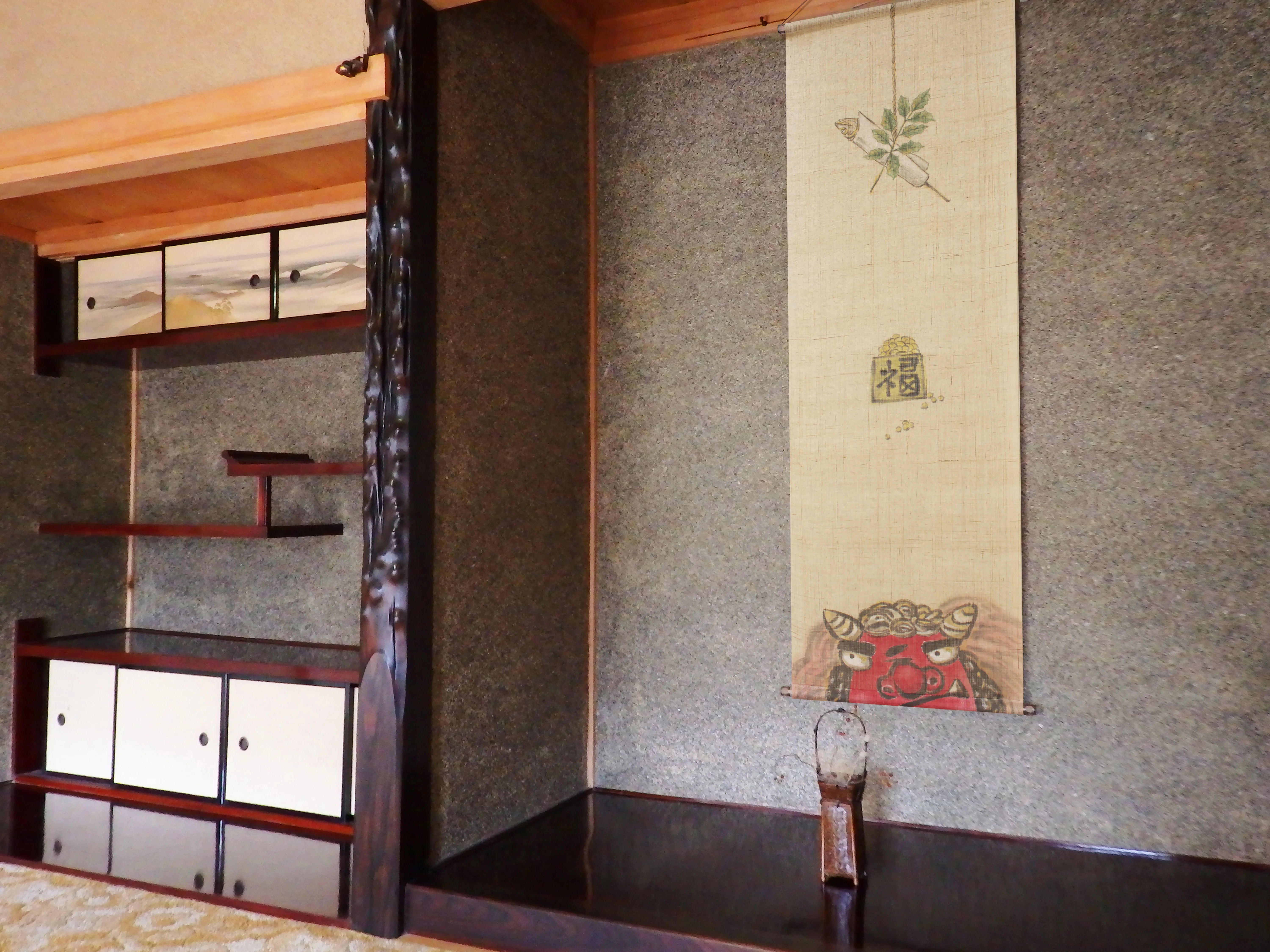 Japanese shelf home decor interior wall decoration for living room