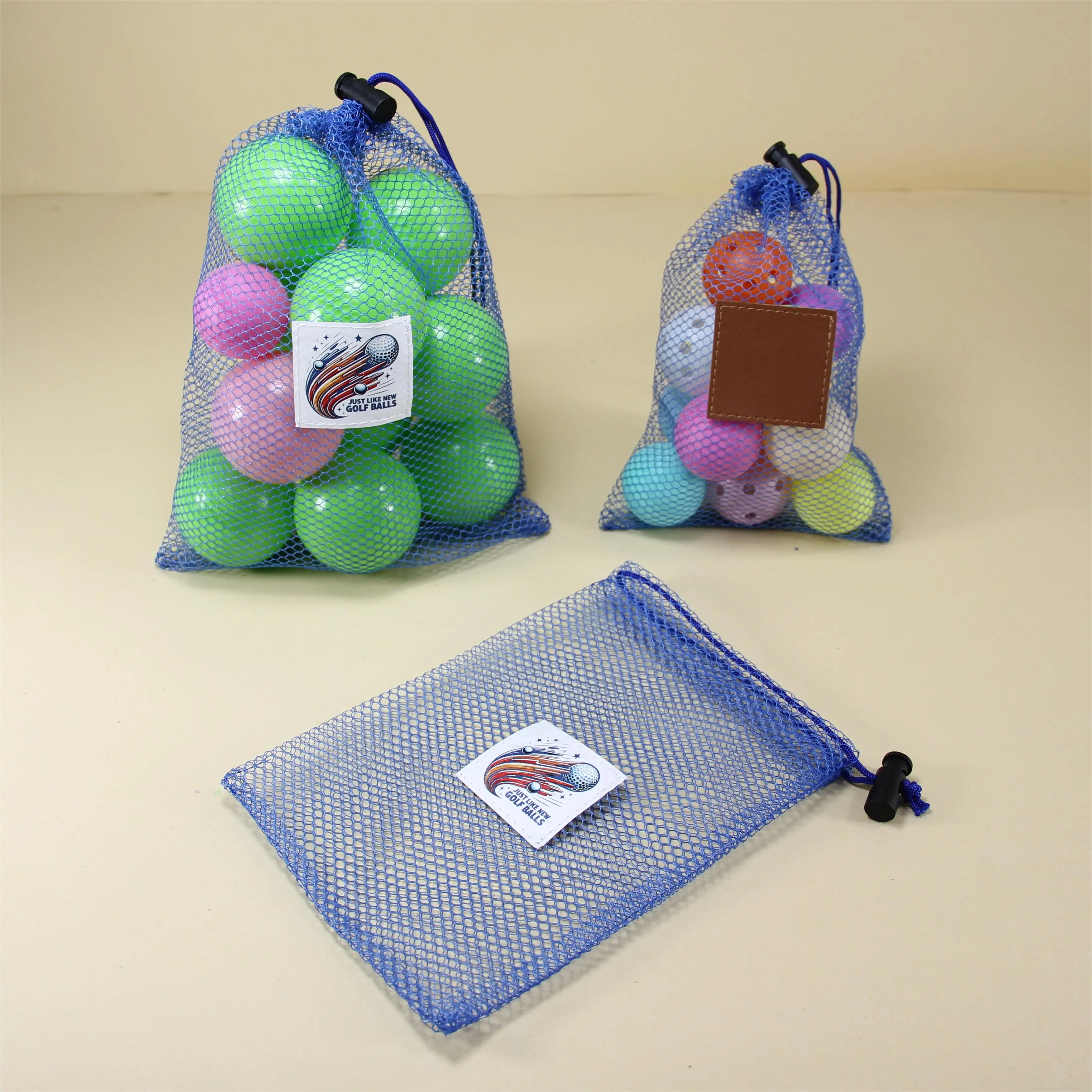 Different Size Multifunctional Storage Nylon Mesh Drawstring Bag for Golf Balls Fruit Vegetable Package