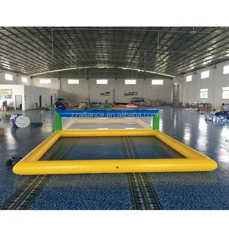 Factory price inflatable volleyball court swimming pool water sport volleyball game for children and adults