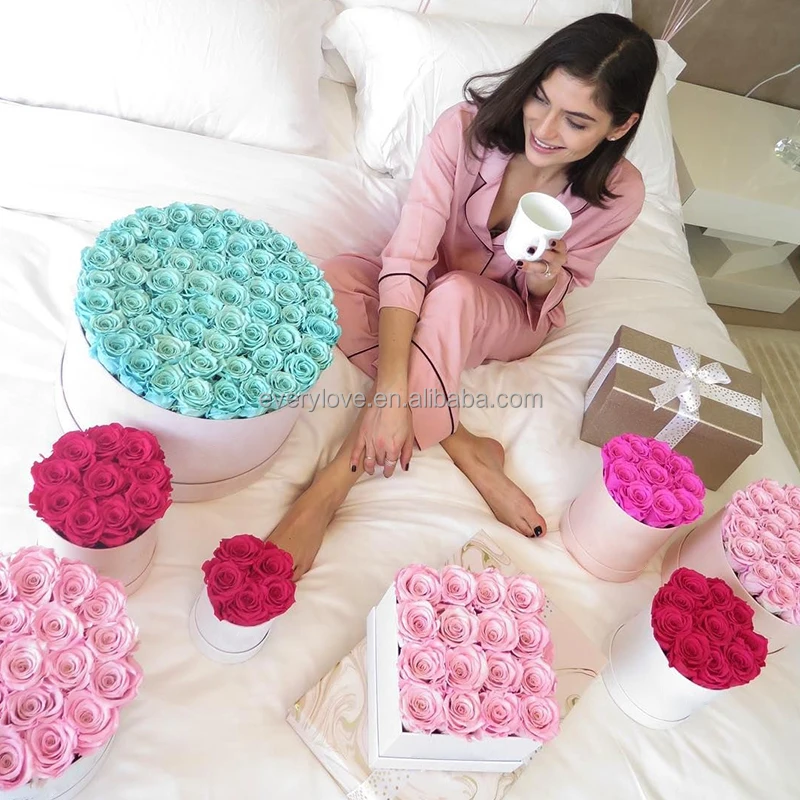 Every Love factory direct sales reasonable price eternal preserved rose in luxury gift box customization for valentine day