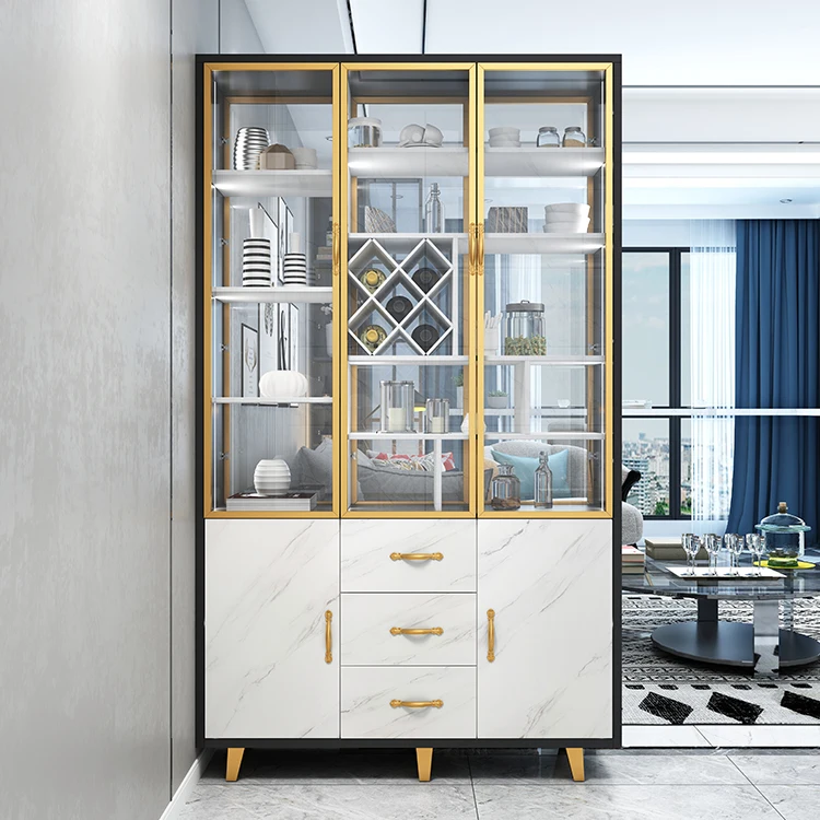 Роскошная Современная барная перегородка для гостиной, столовой, стеклянный винный шкаф
