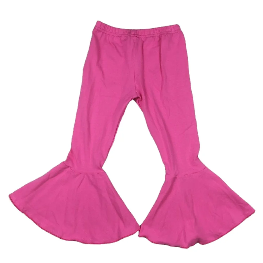  2021 hot-selling RTS ruffle bell pants for baby girls wholesale spring fall winter kids clothing