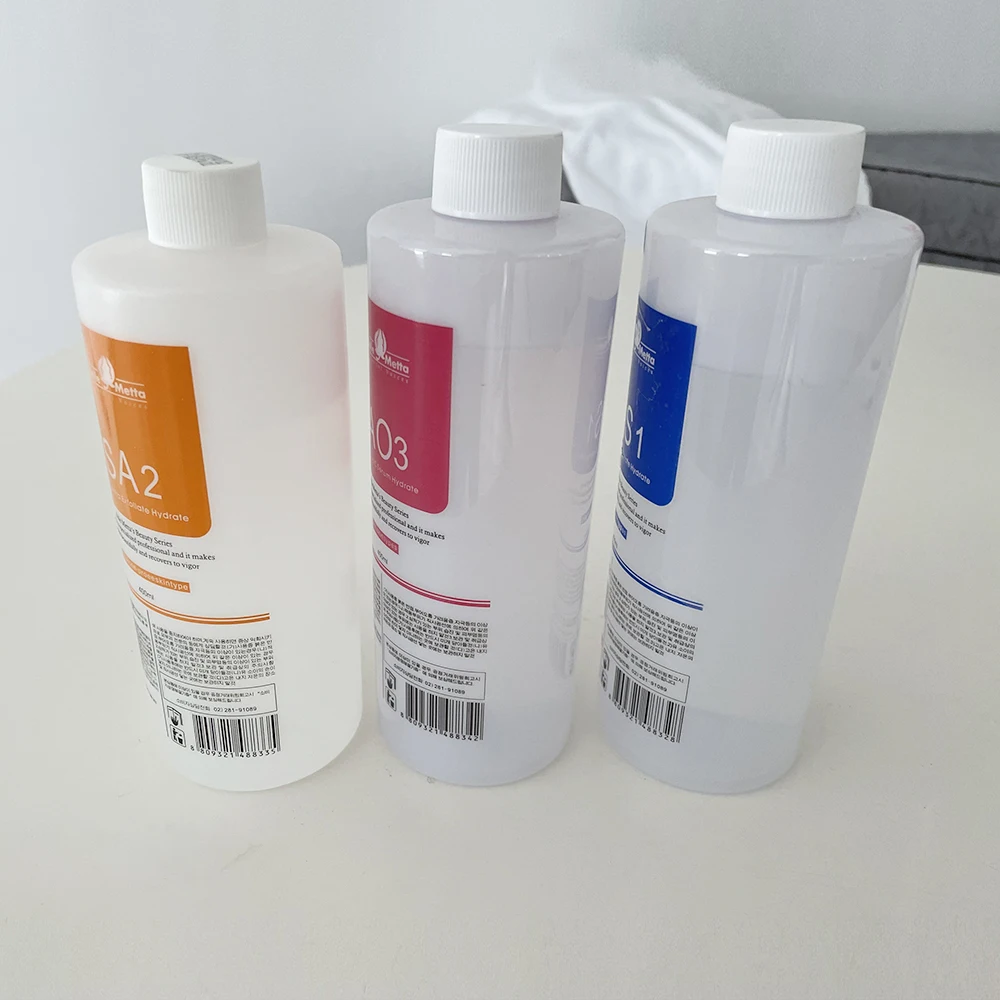 3 Bottles 400ml AS1 SA2 AO3 hydra dermabrasion facial serum solutions for hydra beauty machine