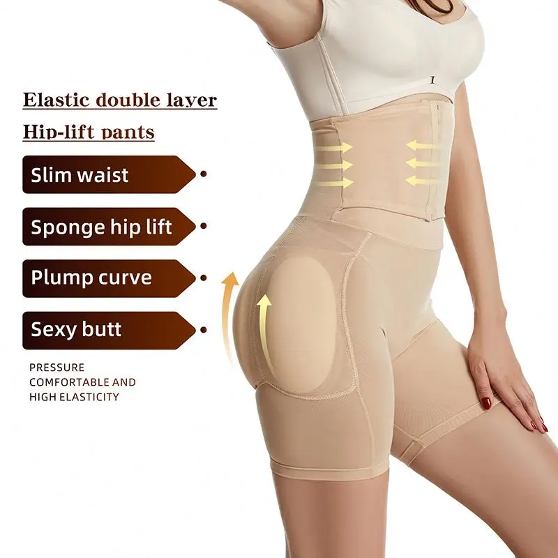 Custom Butt Lifting Waist Trainer Body Shaper Shapewear Fajas Tummy Tucker Thigh Trimmer Leg Shaper Girdles Butt Pad Hip Panties