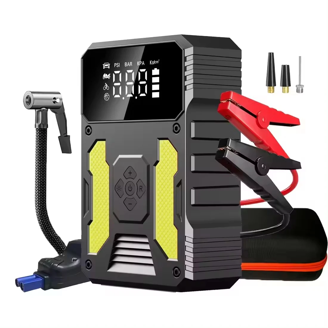 Hot Sale Emergency 2000A 29600mWh Portable Car Jump Starter with Air Pump 12V Battery Charger Compressor Tire Inflator