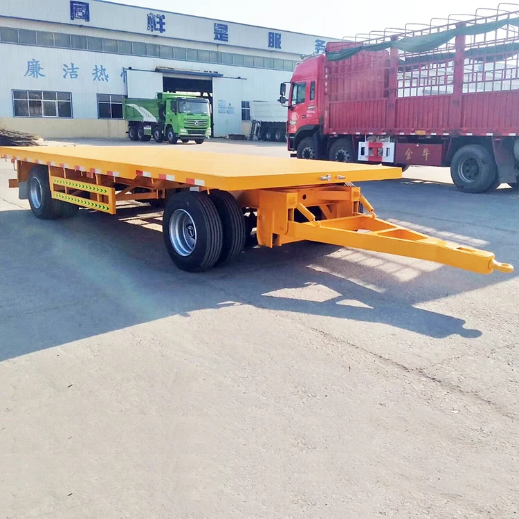 China 2 axles air suspension full trailer with side wall