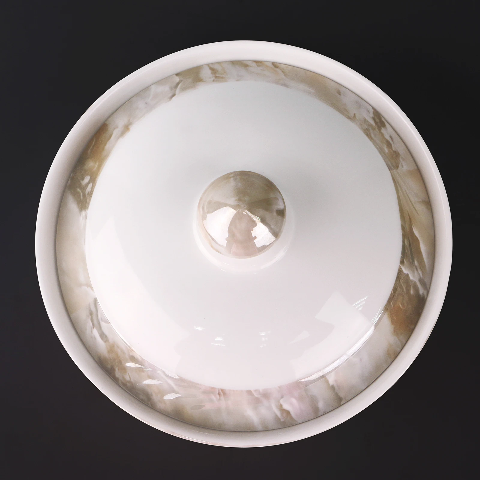 2021 New Arrival Customized Tableware Shiny Glaze Decal New Bone China Ceramic Rice Bowls with lid