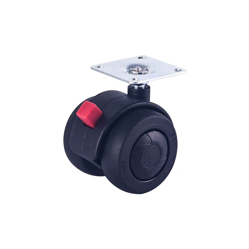 2022 новый дизайн ТПЭ резиновый бесшумный черный пресс для блокировки 2 дюйма 50 мм маленький пластиковый белый поворотный мебельный ролик