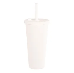 Amazon top seller Double wall clear Acrylic plastic cup Hot sales 24oz Tumbler beverage cup with Straw and lid