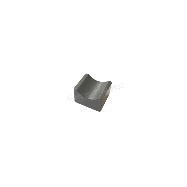 Custom Shaped Ceramic Square Magnet With Groove 15.8x15.8x10mm Sintered Ferrite Magnet