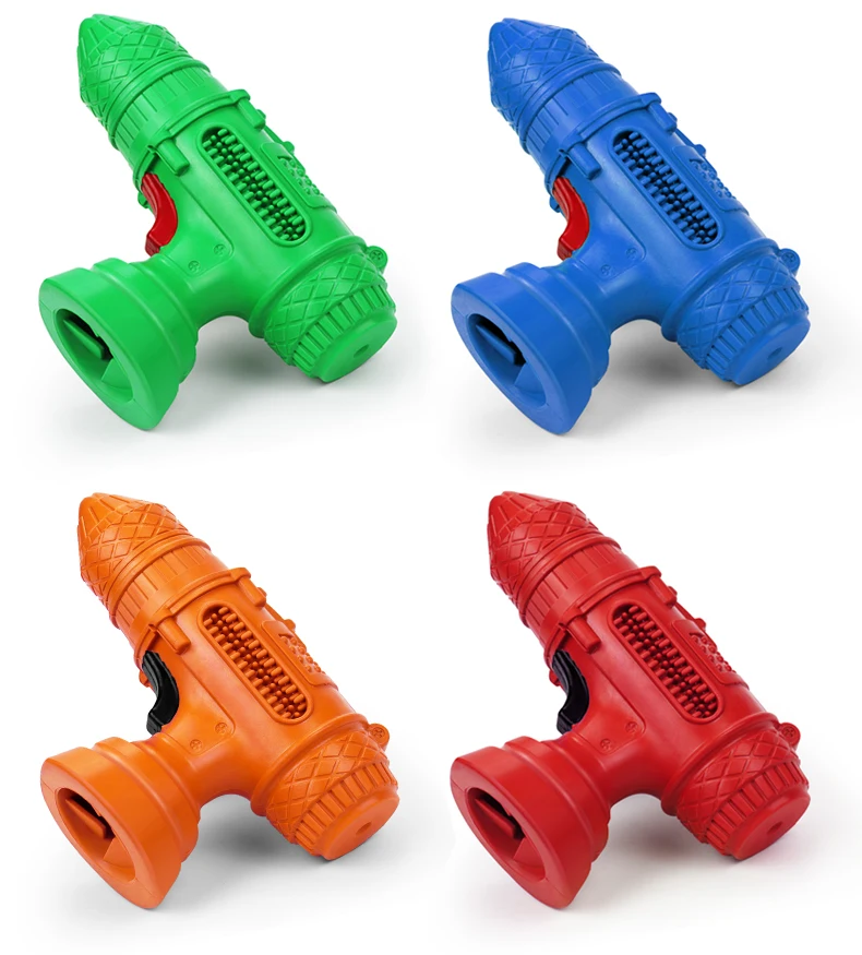 Factory Wholesale Rubber electrodrill shape  Clean Teeth Molar Food more function Pet Interactive Dog Chew Toy