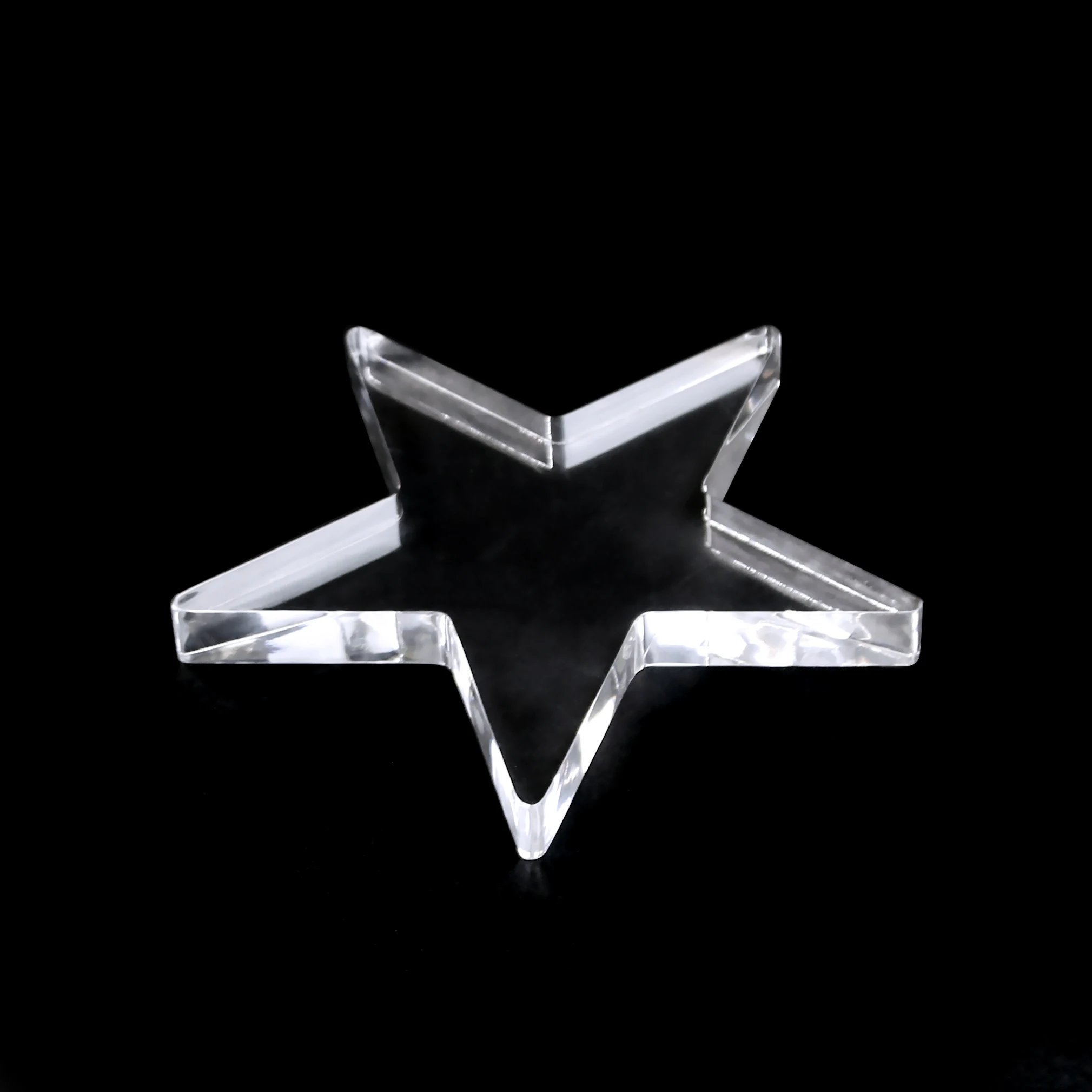Customized Acrylic Crystal Star Shape Block for Souvenir Trophy Ornament Decoration