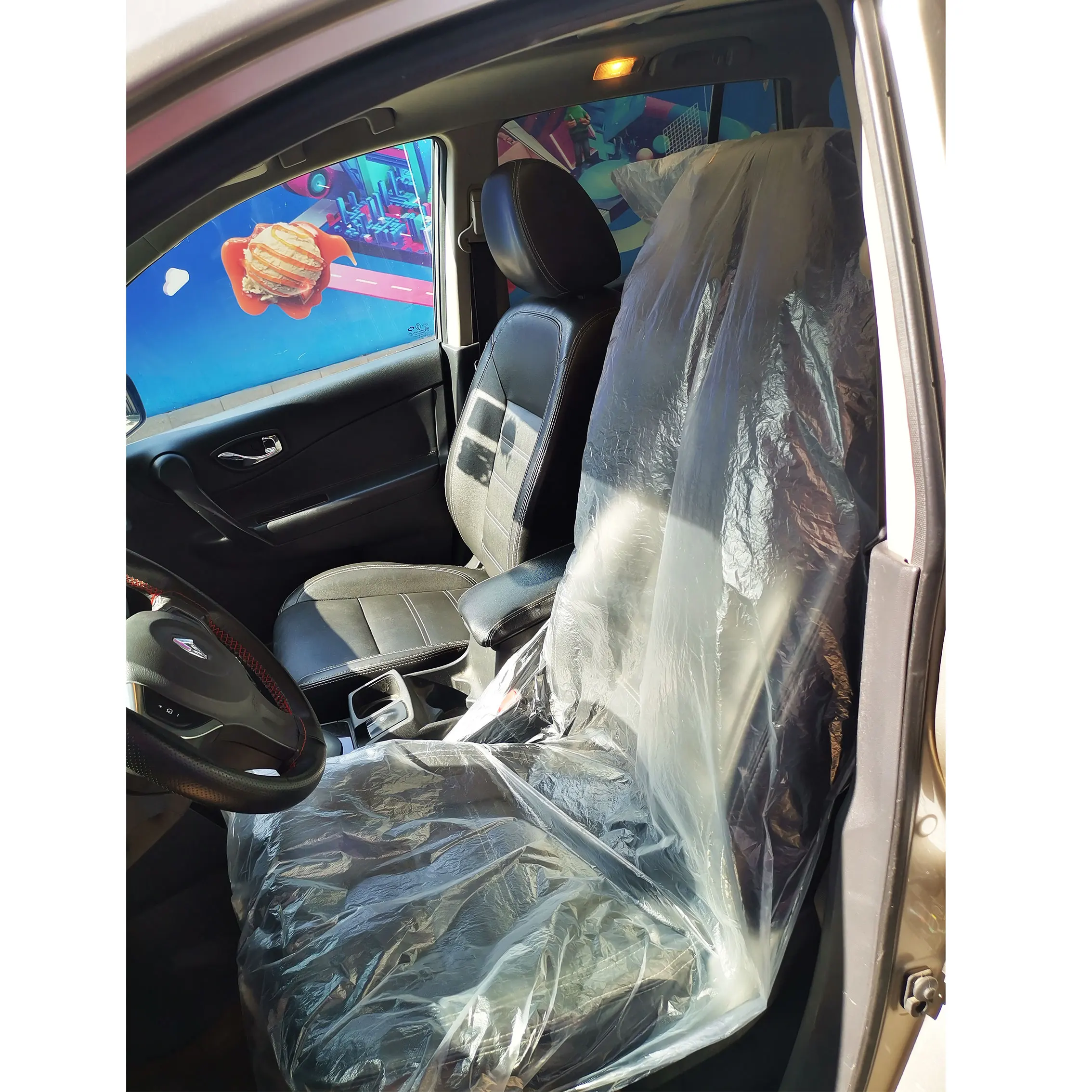 Прозрачная Одноразовая полиэтиленовая пленка для автомобильного сиденья