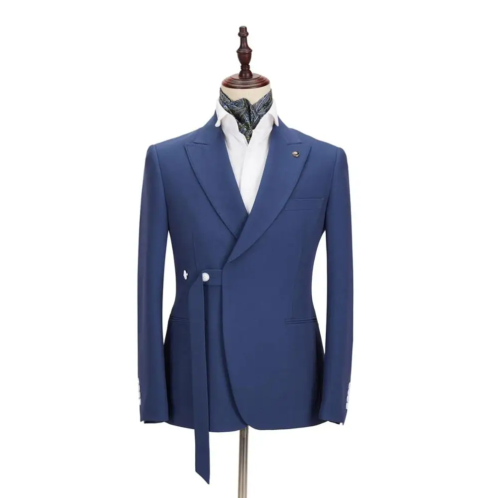 
Custom Size Slim fit Jacquard Fabric Fashion Mens Wedding Suits 