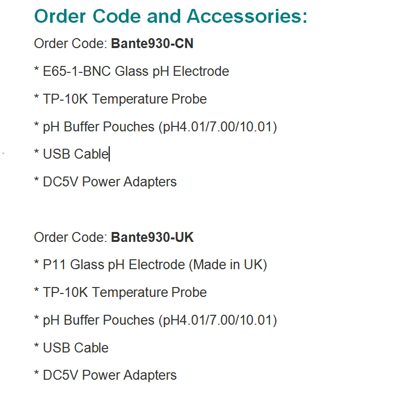 Bante930 Precision Desktop pH/ORP/Ion Meter ion tester price