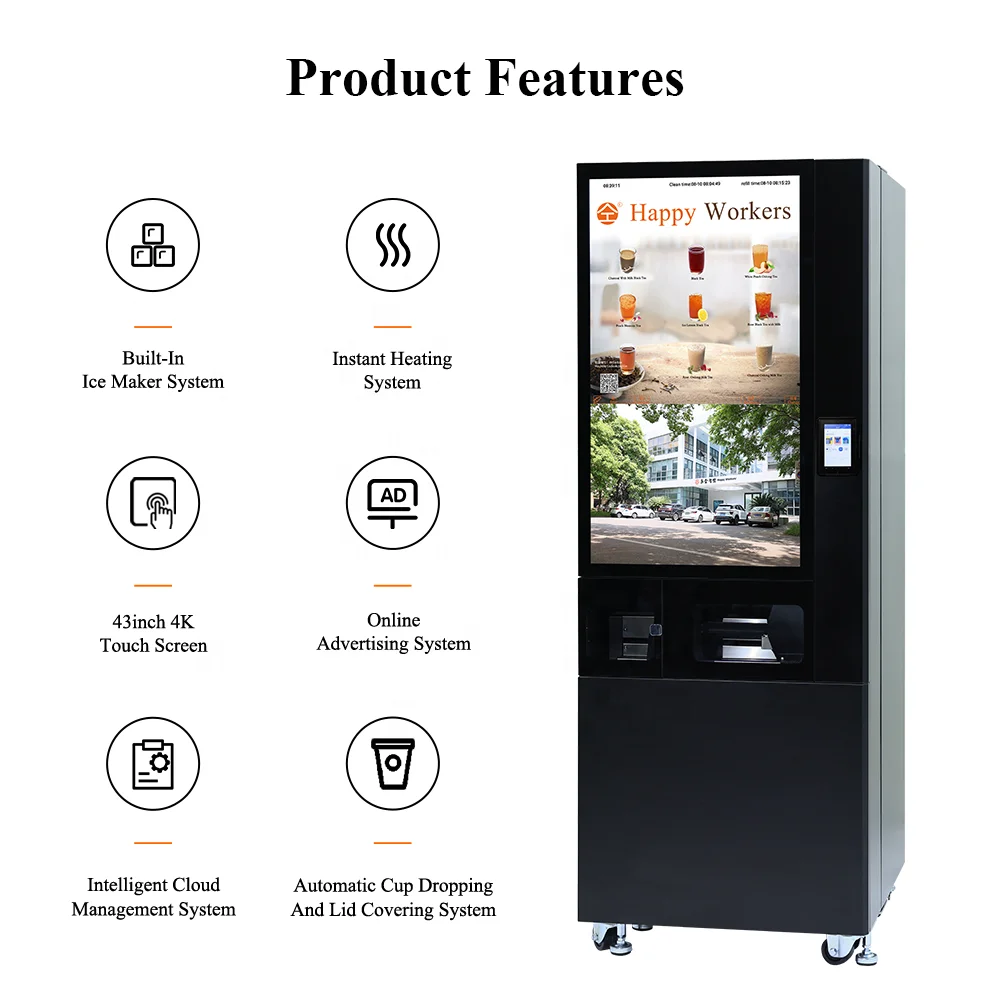 Hot Sale Tea Leaves Vending Machine Fully Automatic with Credit Card Reader