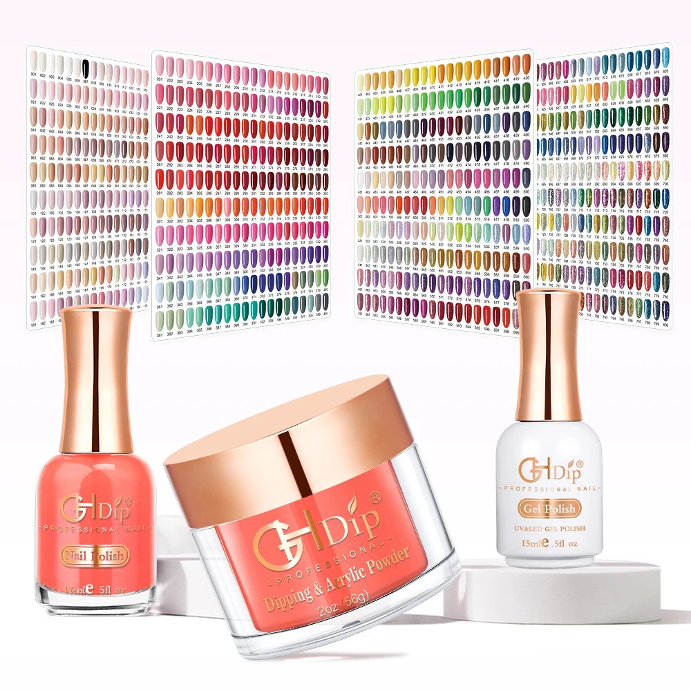 Guangzhou Factory Custom Private Label 2000 colors Nude Nail 3 in 1 Acrylic Dipping Powder