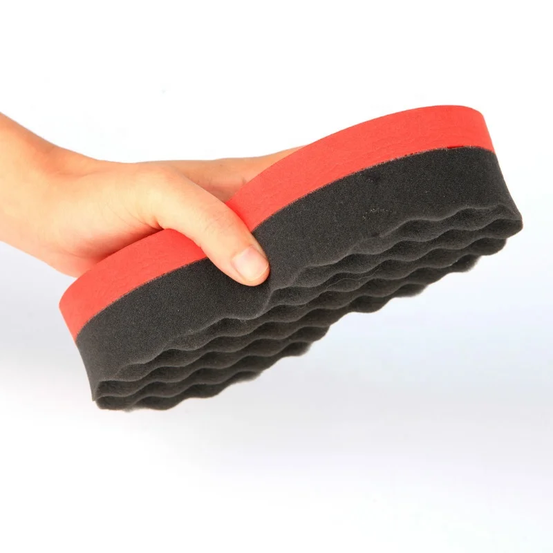 Black Red Car Washing Sponge Large Area Cleaning Auto Maintenance Waxing Sponge Car Polishing Pad