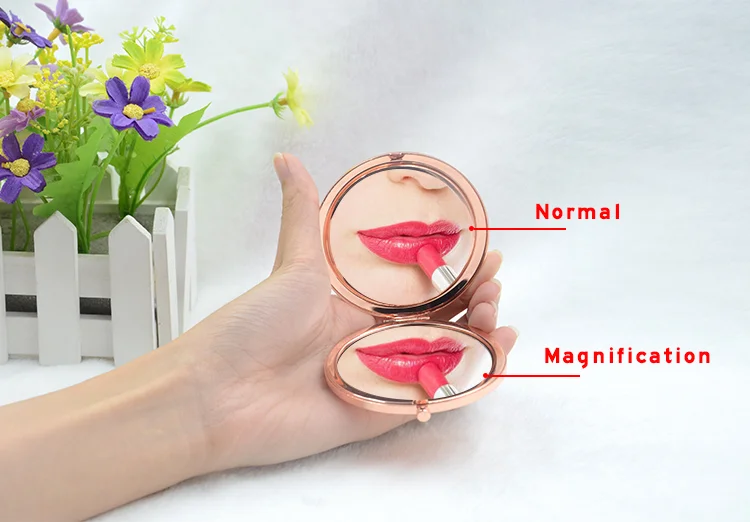 Sublimation personalized handheld mirror, Newest type Metal Pocket Mirror for heat press from LOPO