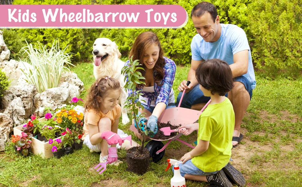 Nice Design Steel Garden Wheelbarrow on Kids Toy for garden using