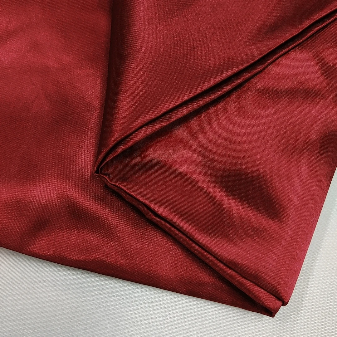 Colorful poly satin curtain fabric
