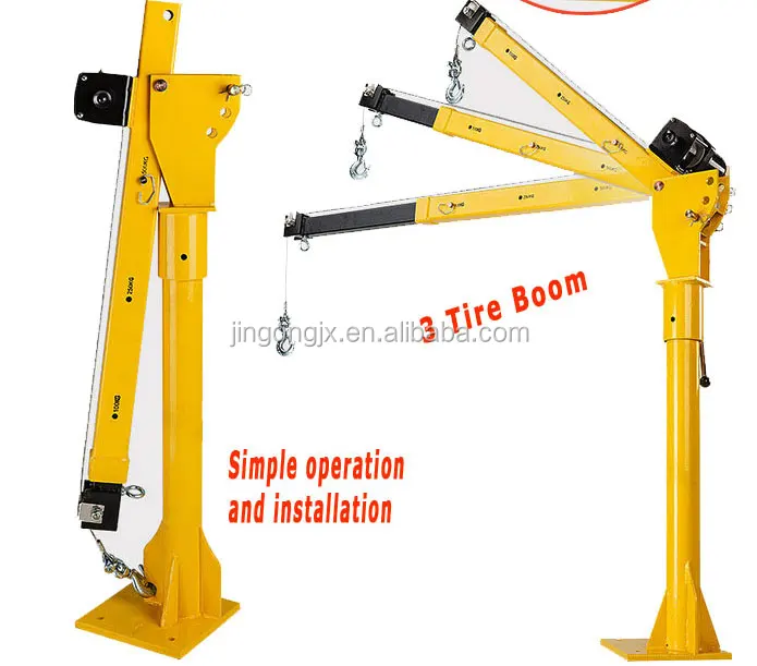 2 Ton Mini Car Folding Portable Small Pickup Folding Boom Truck Lifting Crane