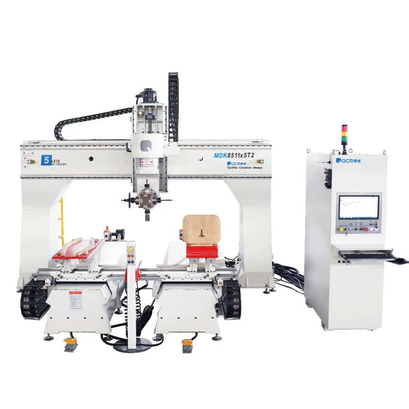 QCM MDK8511 Five-axis CNC machine center woodworking carving  machine for solid wood