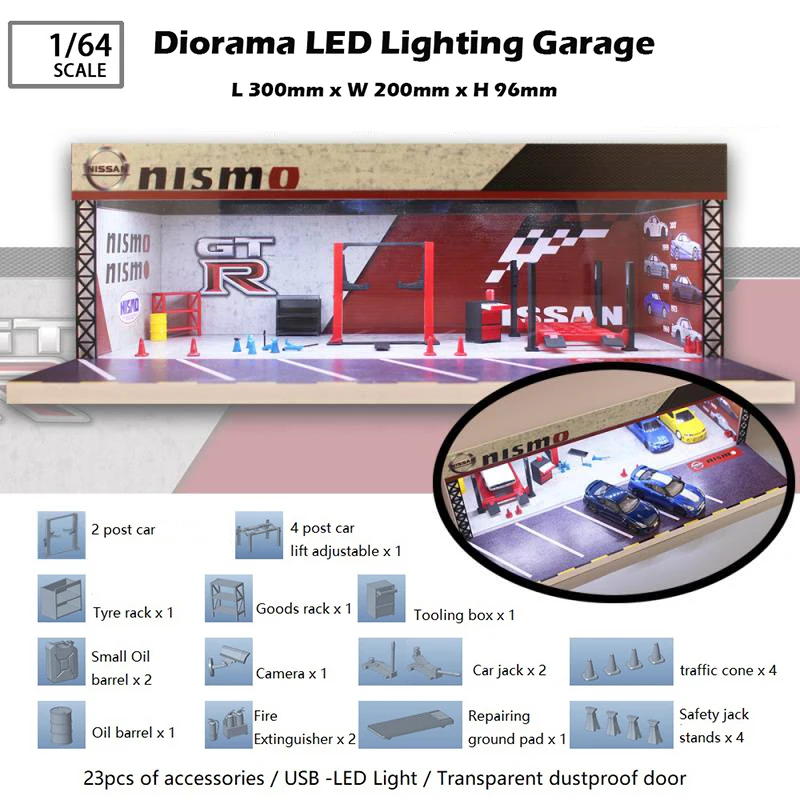 1:64 модель автомобиля диорама граффити настенный пейзаж парковки авторемонтный магазин декоративный