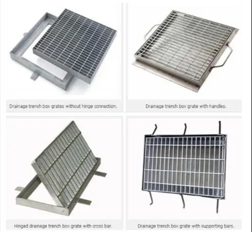 32x5 standard size 3ft by 20ft stair tread plain steel grating drain cover direct factory hot dipped galvanized(hdg) walkway