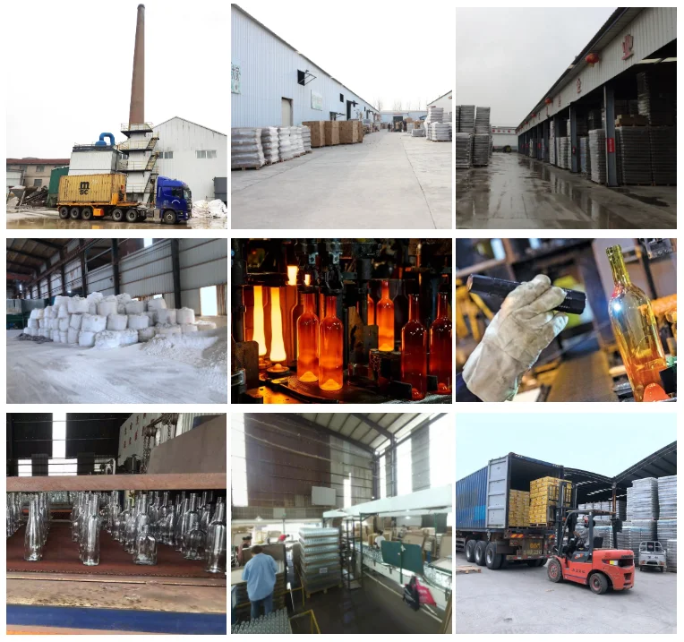 Cheap  250ML 500ML Clear/Frosted Juice Drink Glass Bottle with Wood Crok