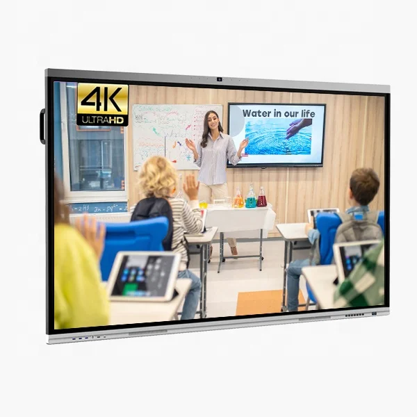 Big Size 100 Inch Classroom Interactive Whiteboard 4K Touch Screen School Smart Board