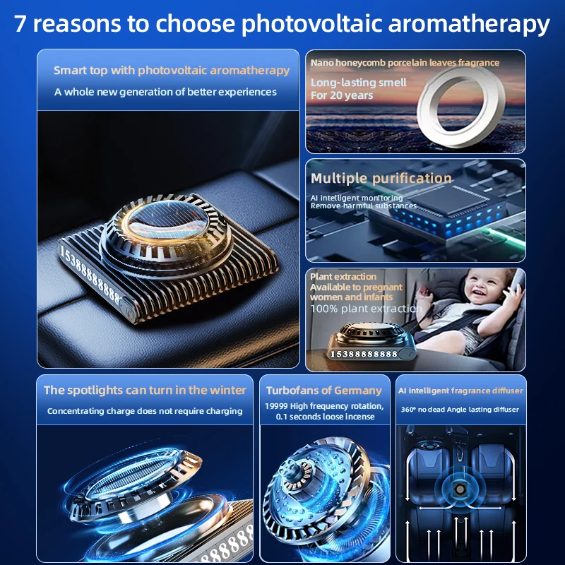 New Model Car Air Fresheners Solar-Powered Fragrance Premium Car Accessory Car fresheners Diffusers for Essential Oils