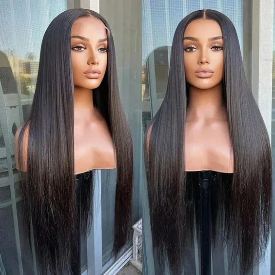 Bone Straight Human Hair Lace Front Wigs Glueless HD Lace Frontal Wigs Raw Brazilian Human Hair Wigs For Black Women