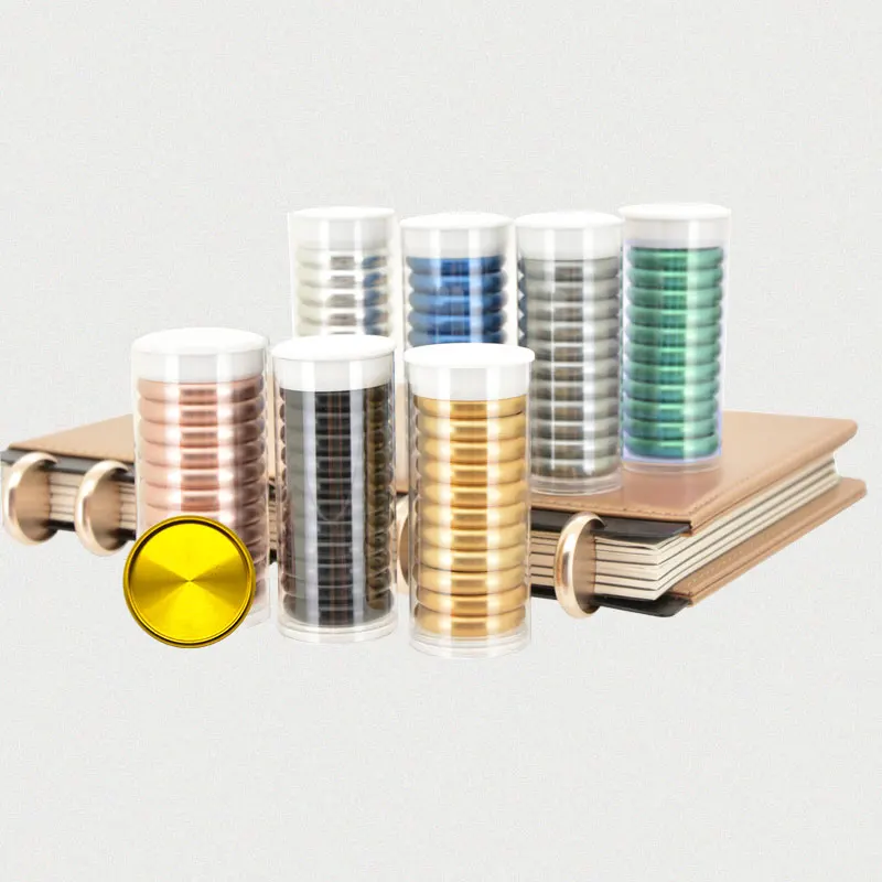 Custom Wholesale Gold Pink Bulk DIY Metal Round Disc Binding Rings for Notebook Planner