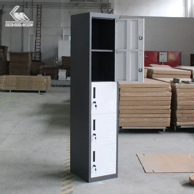 China Cold Rolled Steel Gym Locker Customized Metal Cupboard 5 Door Storage Cabinet Storage Steel Locker