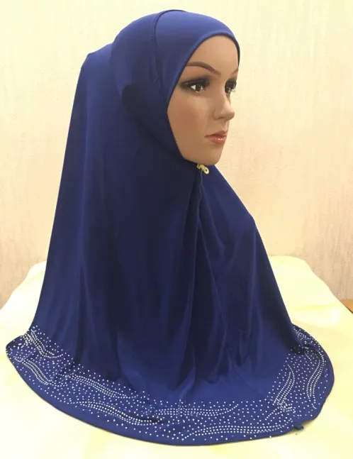 2020 wholesale rhinestones crystals border muslim hijab women islamic beads hijab scarf XDH002