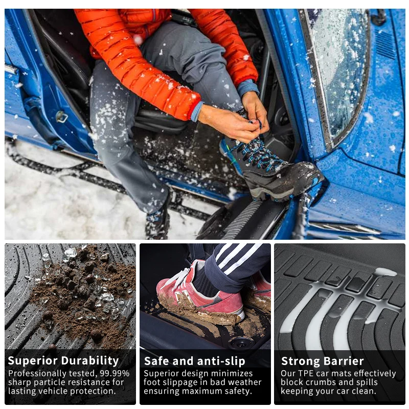 Wholesale All Weather 3D 5D 7D 9D TPE 4 Pieces floor mats car for BMW 3 Series G20 AWD Car Mat